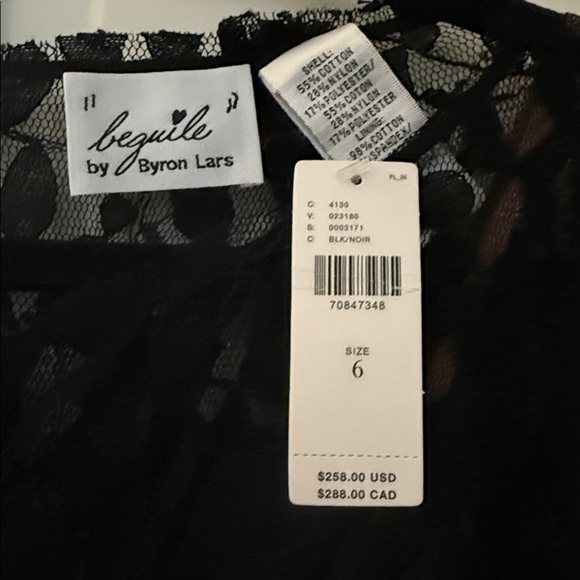 Byron Lars Black and Brown Lace Midi Dress - Picture 2 of 4